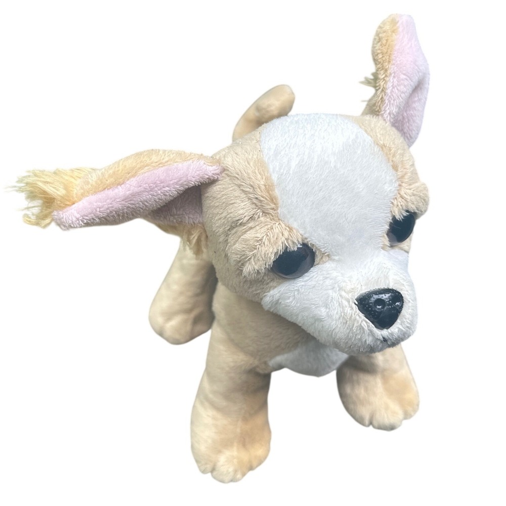 Ganz Webkinz Chihuahua Plush Tan White Dog Stuffed Animal Collectible HM101